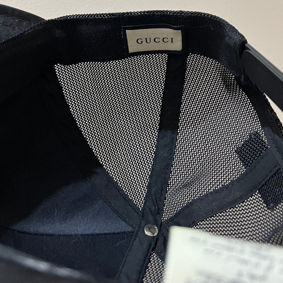 Gucci GG Guccissima Nylon Baseball Cap in Black - Picture 7 of 7